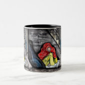 dakloosheid tweekleurige koffiemok (Center)