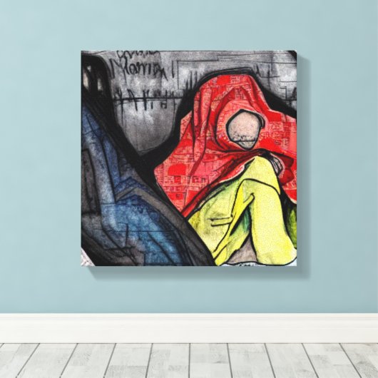 dakloze canvas afdruk (Insitu (Houten vloer))