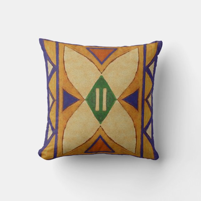 Dakokota 1860's Parfleche style pillow Kussen (Voorkant)
