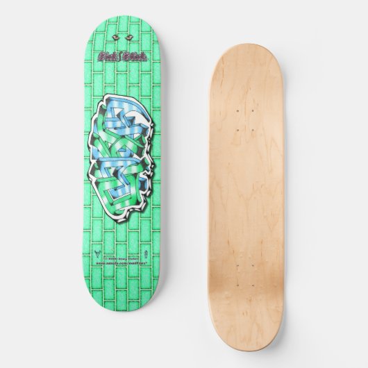 Dakota 02 ~ Custom Graffiti Art Pro Skateboard (Voorkant)