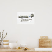 DAKOTA C47 SKYTRAIN - DRAG 'EM OOT POSTER (Keuken)