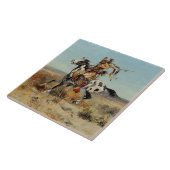 “Dakota Chief” door Charles M Russell Tegeltje (Zijkant)