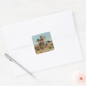 “Dakota Chief” door Charles M Russell Vierkante Sticker (Envelop)