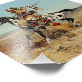 "Dakota Chief" van Charles M Russell Foto Afdruk (Hoek)