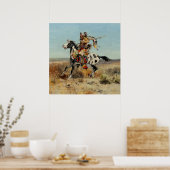 "Dakota Chief" van Charles M Russell Poster (Keuken)