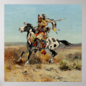 "Dakota Chief" van Charles M Russell Poster (Voorkant)