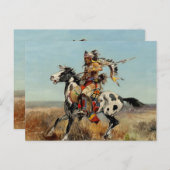 "Dakota Chief" Westerne kunst van Charles M Russel Briefkaart (Voorkant / Achterkant)