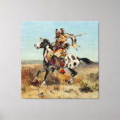 "Dakota Chief" Westerne kunst van Charles M Russel Canvas Afdruk (Voorkant)