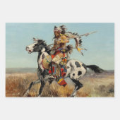 “Dakota Chief” Westerse kunst van Charles M Russel Inpakpapier Vel (Voorkant 2)