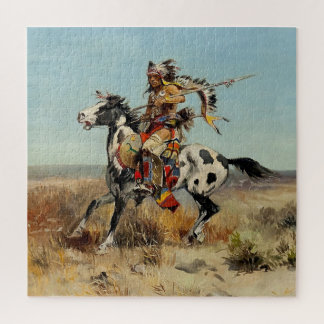 “Dakota Chief” Westerse kunst van Charles M Russel Legpuzzel