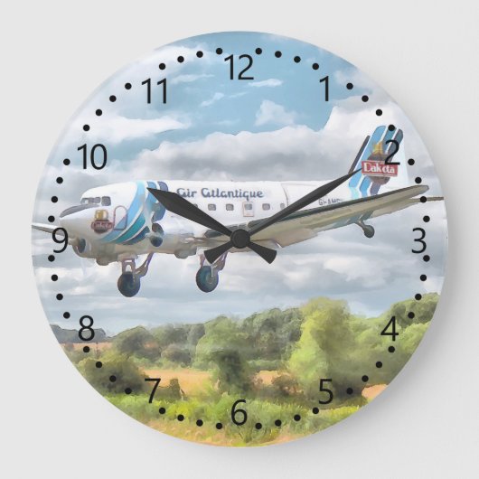 Dakota "Cleaved to land" Nummer/minuut wijzerplaat Grote Klok (Voorkant)