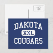 Dakota - Cougars - High - Macomb Township Michigan Briefkaart (Voorkant / Achterkant)