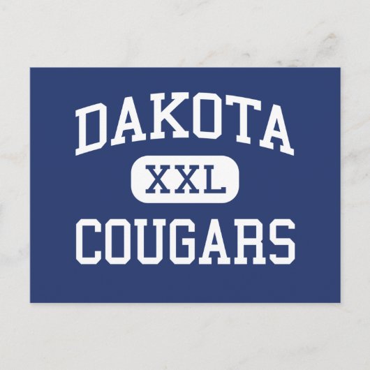 Dakota - Cougars - High - Macomb Township Michigan Briefkaart (Voorkant)