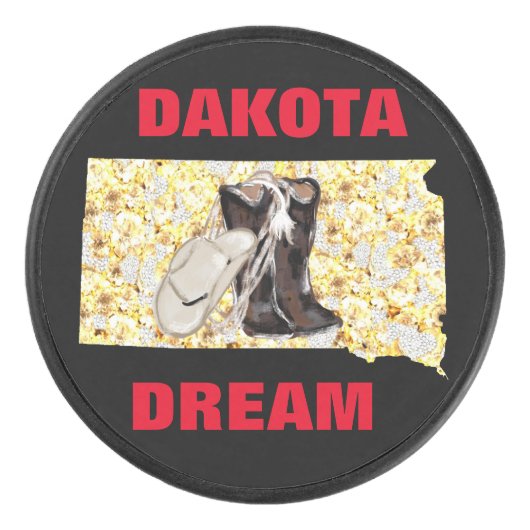 DAKOTA DREAM HOCKEY PUCK (Voorkant)