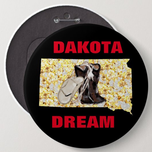 DAKOTA DREAM RONDE BUTTON 6,0 CM (Voorkant /achterkant)