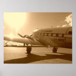 "Dakota langer voor de hemel in de avond van de zo Poster