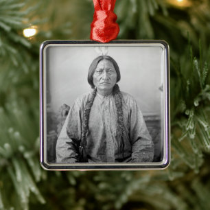 Dakota Leader Sitting Bull Native American Indian Metalen Ornament