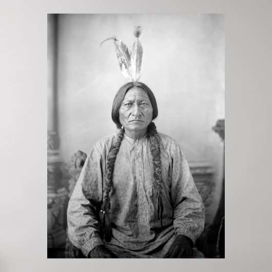 Dakota leider Sitting Bull Native American Indian  Poster (Voorkant)