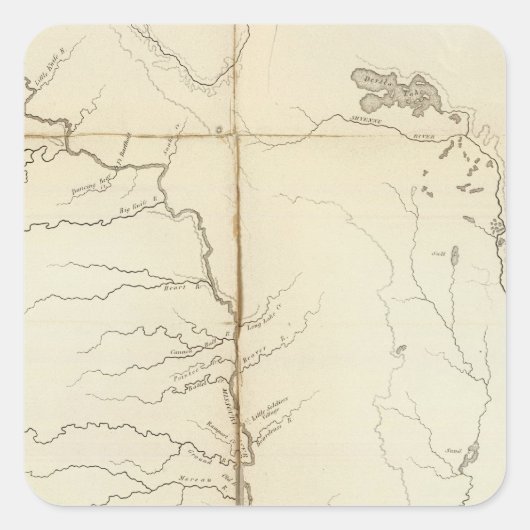 Dakota Territory Vierkante Sticker (Voorkant)