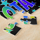 "DAKOTA" Voornaam, geun "HAPPY BIRTHDAY" Legpuzzel (Zijkant)