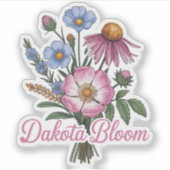 Dakota Wilde Bloem – Boho Bloemrijke Prairie Desi Sticker (Voorkant)