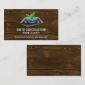 Dakpannen | Bladeren | Hout Visitekaartje (Voorkant / Achterkant)