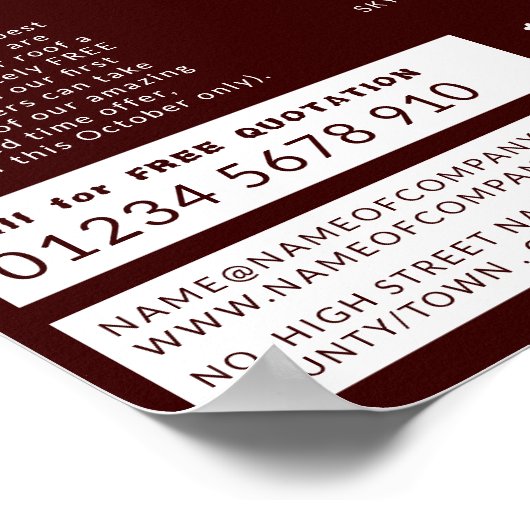 Dakpannen, draaggolf, Adverteren dakcontractant Poster (Hoek)