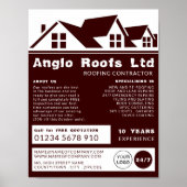 Dakpannen, draaggolf, Adverteren dakcontractant Poster (Voorkant)