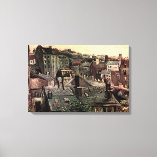 Dakpannen en dakbekkens van Vincent van Gogh Canvas Afdruk (Voorkant)