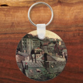 Dakpannen en dakbekkens van Vincent van Gogh Sleutelhanger (Voorkant)