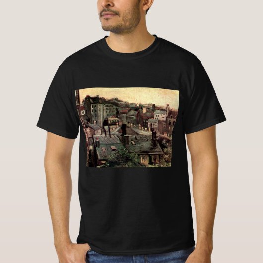 Dakpannen en dakbekkens van Vincent van Gogh T-shirt (Voorkant)