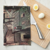 Dakpannen en dakbekkens van Vincent van Gogh Theedoek (Quarter Fold)