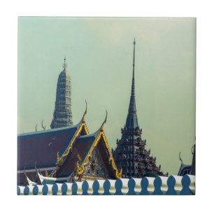 Dakpannen in Bangkok Thailand Tegeltje