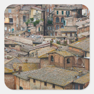 Dakpannen in Siena-fotosticker Vierkante Sticker