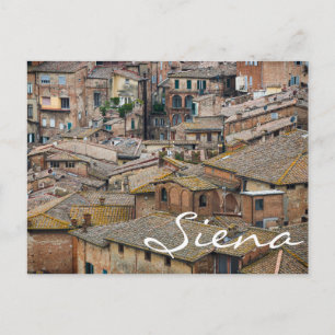 Dakpannen in Siena-tekst-briefkaart Briefkaart