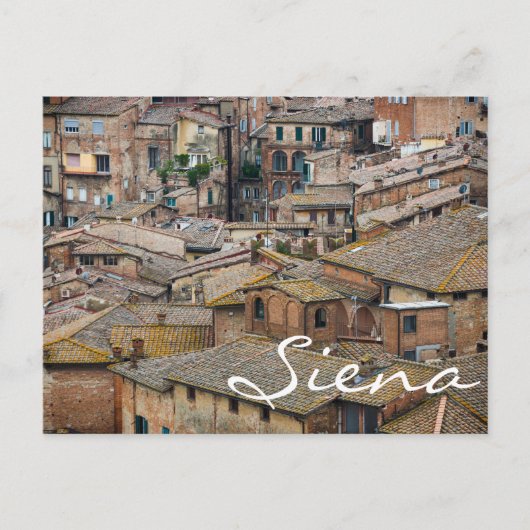 Dakpannen in Siena-tekst-briefkaart Briefkaart (Voorkant)