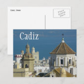 Dakpannen, mediterraan Zee, Cadiz, Spanje Briefkaart (Voorkant / Achterkant)