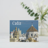 Dakpannen, mediterraan Zee, Cadiz, Spanje Briefkaart (Staand voorkant)