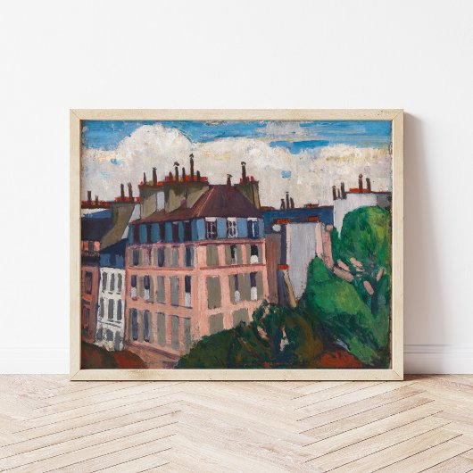 Dakpannen, Parijs | Henry Lyman Saen Poster