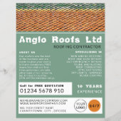 Dakpannen, Tegels, dakpannen, dakpannen Adverteren Flyer (Voorkant)