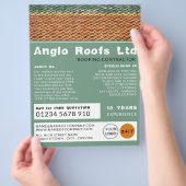 Dakpannen, Tegels, dakpannen, dakpannen Adverteren Flyer (Hand)