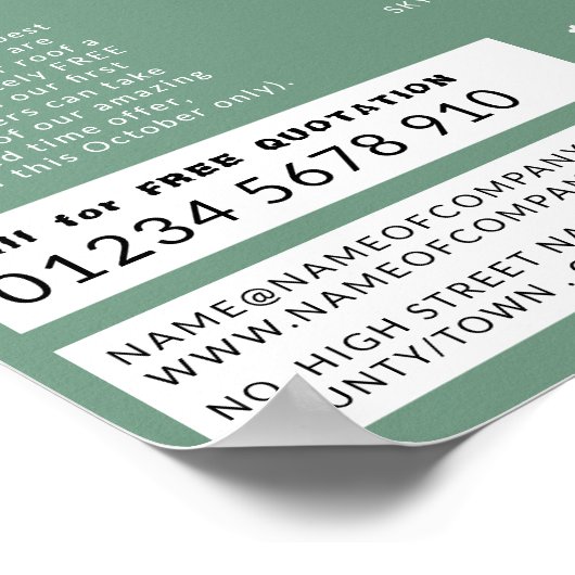 Dakpannen, Tegels, dakpannen, dakpannen Adverteren Poster (Hoek)