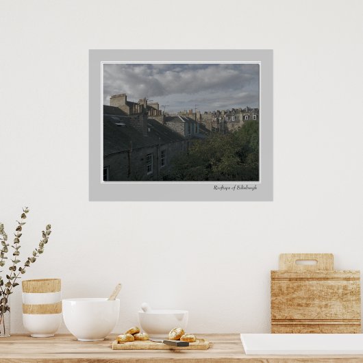Dakpannen van Edinburgh Poster (Keuken)