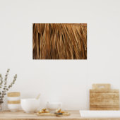 dakpatroon met bruine schijfjes poster (Keuken)