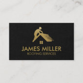 Dakreiniging Reparatie Bouw Goot Goud Visitekaartje (Voorkant)