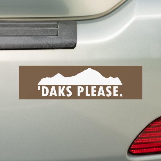 Daks alsjeblieft bumpersticker (Op auto)