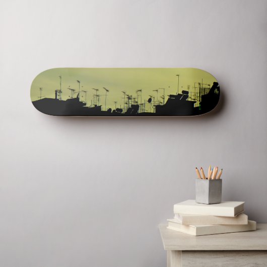 Dakschaduwen. Persoonlijk Skateboard (Muurkunst (Horizontaal))