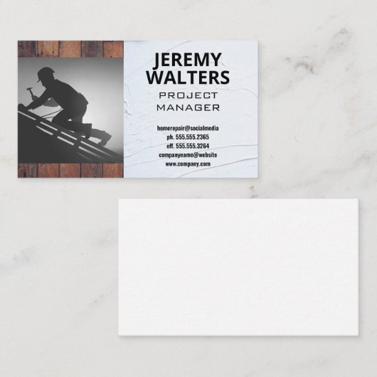 dakspaan | Hout en spackle Visitekaartje (Voorkant / Achterkant)