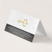 Dakterras Stad Logo | Leer | Skelet Sleutel Visitekaartje (Achterkant)