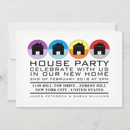 Daktoppictogrammen, Housewarming Party, House Part Kaart (Voorkant)